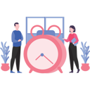 پیش‌نمایش فایل boy-and-girl-looking-at-alarm-clock-8669969 از پک مدیریت زمان