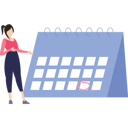 پیش‌نمایش فایل girl-looking-at-calendar-reminder-8670011 از پک مدیریت زمان
