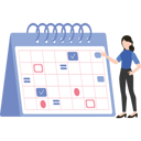 پیش‌نمایش فایل girl-looking-at-schedule-on-calendar-8669992 از پک مدیریت زمان