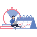 پیش‌نمایش فایل girl-working-on-laptop-8670013 از پک مدیریت زمان