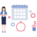 پیش‌نمایش فایل the-girl-is-managing-time-8669962 از پک مدیریت زمان