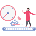پیش‌نمایش فایل the-girl-running-with-time-8670004 از پک مدیریت زمان