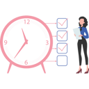 پیش‌نمایش فایل yiung-girl-completing-all-work-on-time-8670010 از پک مدیریت زمان