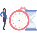 پیش‌نمایش فایل young-lady-looking-at-clock-8670006 از پک مدیریت زمان