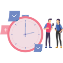 پیش‌نمایش فایل young-man-and-woman-talking-about-time-management-8669980 از پک مدیریت زمان