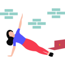 پیش‌نمایش فایل girl-doing-side-plank-exercise-8683561 از پک مدیتیشن