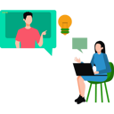 پیش‌نمایش فایل boy-and-girl-talking-about-idea-8698708 از پک کارمندان دورکار