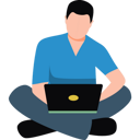 پیش‌نمایش فایل boy-sitting-on-floor-working-on-laptop-8698711 از پک کارمندان دورکار