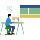 پیش‌نمایش فایل the-boy-is-working-on-the-laptop-8698702 از پک کارمندان دورکار