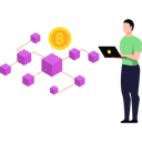 پیش‌نمایش فایل man-working-on-bitcoin-blockchain-8729067 از پک شادی