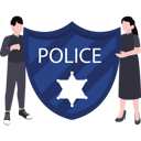 پیش‌نمایش فایل police-with-sheriff-badges-8740968 از پک حقوق و عدالت