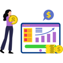 پیش‌نمایش فایل girl-is-watching-the-dollar-graph-grow-8698671 از پک سرمایه‌گذاری و تأمین مالی