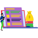 پیش‌نمایش فایل girl-is-working-on-a-dollar-investment-8698669 از پک سرمایه‌گذاری و تأمین مالی