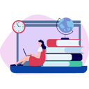 پیش‌نمایش فایل girl-is-using-laptop-8740505 از پک آموزش و یادگیری