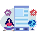 پیش‌نمایش فایل girl-learning-online-on-laptop-8730335 از پک آموزش و یادگیری