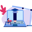 پیش‌نمایش فایل girl-sitting-at-table-using-laptop-8740541 از پک آموزش و یادگیری