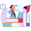 پیش‌نمایش فایل girl-standing-on-books-8730327 از پک آموزش و یادگیری