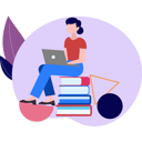 پیش‌نمایش فایل girl-studying-on-laptop-8730348 از پک آموزش و یادگیری