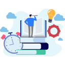 پیش‌نمایش فایل young-boy-looking-at-book-through-spyglass-8740507 از پک آموزش و یادگیری