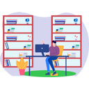پیش‌نمایش فایل young-boy-studying-in-library-8740544 از پک آموزش و یادگیری