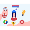 پیش‌نمایش فایل young-girl-graduating-8740525 از پک آموزش و یادگیری