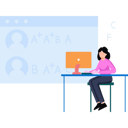 پیش‌نمایش فایل girl-is-learning-online-8834067 از پک یادگیری آنلاین
