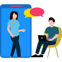 پیش‌نمایش فایل female-doctor-doing-online-consultation-with-male-patient-8825367 از پک کرونا و واکسیناسیون