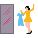 پیش‌نمایش فایل girl-holding-dress-and-looking-in-mirror-8834446 از پک مد