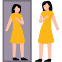 پیش‌نمایش فایل girl-wearing-dress-and-looking-in-mirror-8834443 از پک مد