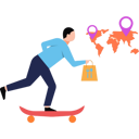 پیش‌نمایش فایل boy-delivering-parcel-on-skateboard-8834710 از پک تحویل غذا
