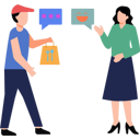 پیش‌نمایش فایل boy-giving-food-parcel-to-girl-8834707 از پک تحویل غذا