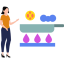 پیش‌نمایش فایل girl-cooking-in-pan-8834732 از پک تحویل غذا