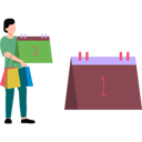 پیش‌نمایش فایل the-girl-is-looking-at-the-calendar-8838110 از پک رابط کاربری و تجربه کاربری