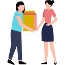 پیش‌نمایش فایل a-girl-is-giving-a-charity-box-to-another-girl-8836245 از پک کار اجتماعی و خیریه