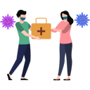 پیش‌نمایش فایل boy-giving-first-aid-kit-to-girl-8836258 از پک کار اجتماعی و خیریه