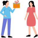 پیش‌نمایش فایل a-girl-is-giving-a-gift-to-another-girl-8834741 از پک عشق و خانواده