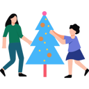 پیش‌نمایش فایل mother-and-daughter-are-decorating-the-christmas-tree-8834749 از پک عشق و خانواده