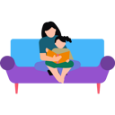 پیش‌نمایش فایل mother-and-daughter-reading-a-book-sitting-on-the-sofa-8834753 از پک عشق و خانواده