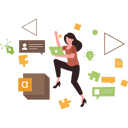 پیش‌نمایش فایل girl-doing-online-marketing-8848589 از پک برند و بازاریابی