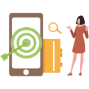 پیش‌نمایش فایل girl-looking-at-mobile-target-8848586 از پک برند و بازاریابی