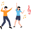 پیش‌نمایش فایل boy-and-girl-dancing-on-music-8827307 از پک روز مردگان