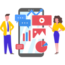 پیش‌نمایش فایل businessman-and-woman-doing-online-analysis-8850030 از پک ارتباطات
