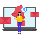 پیش‌نمایش فایل girl-has-new-message-notifications-8850040 از پک ارتباطات
