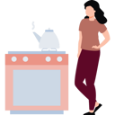 پیش‌نمایش فایل girl-coming-to-check-kettle-on-stove-8864610 از پک زندگی روزمره
