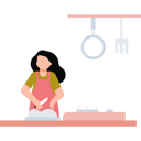 پیش‌نمایش فایل girl-cooking-in-kitchen-8864584 از پک زندگی روزمره