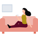 پیش‌نمایش فایل girl-sitting-on-couch-drinking-tea-8864608 از پک زندگی روزمره