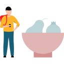 پیش‌نمایش فایل boy-stands-by-bowl-of-fruit-8864413 از پک آموزش و مدرسه