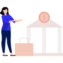 پیش‌نمایش فایل girl-standing-outside-the-bank-8864191 از پک اقتصاد و مالی