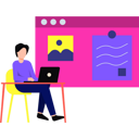 پیش‌نمایش فایل lady-is-working-on-website-using-his-laptop-8826689 از پک خلاقیت و طراحی