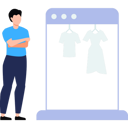 پیش‌نمایش فایل boy-buying-clothes-online-8863876 از پک تجارت الکترونیک و خرید آنلاین